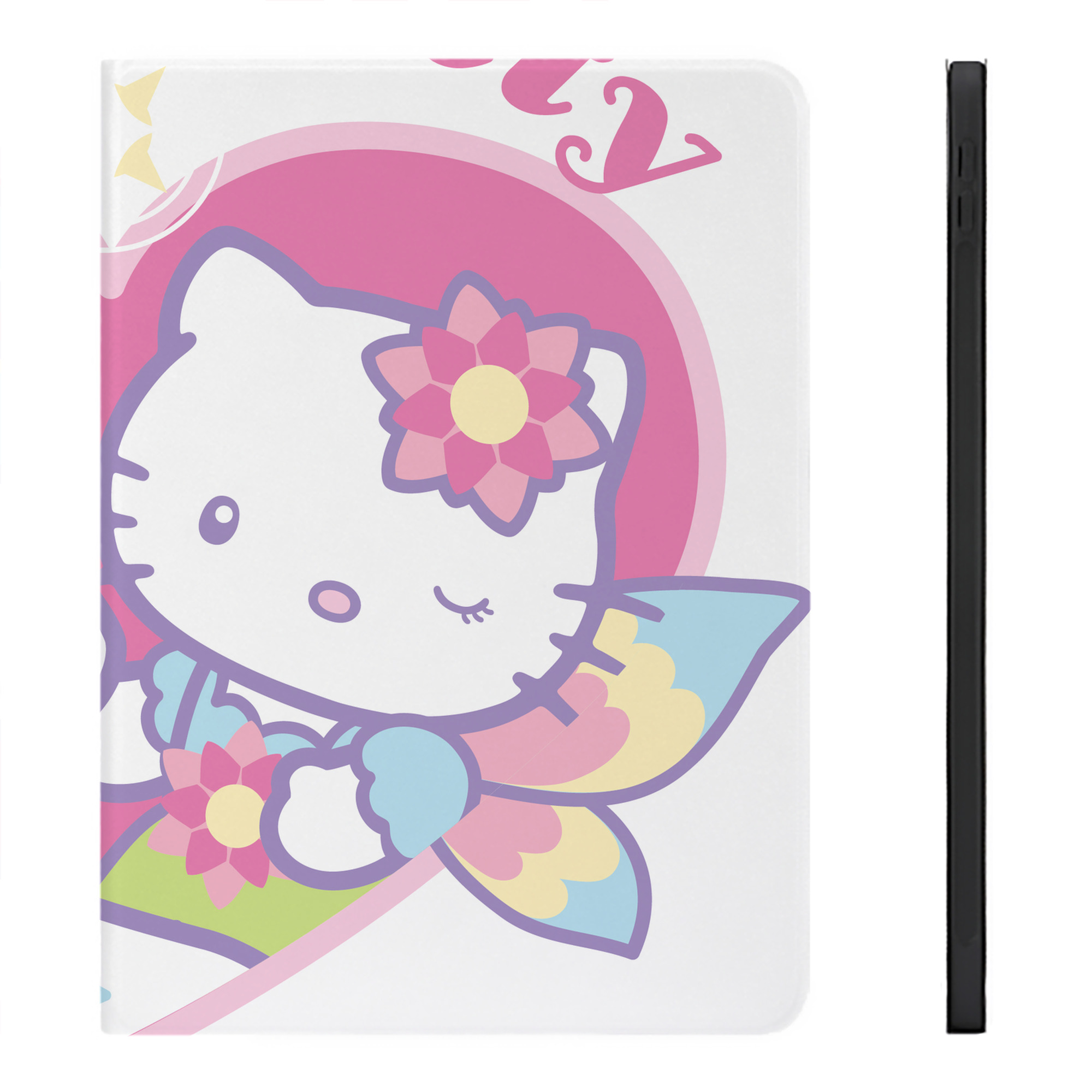 （画像用） Hello Kitty ハローキティ IPadケース ペンホルダー付き ブックスタイルデザイン